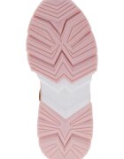 GUESS Скосени спортни обувки с еко кожа Бял/Розово