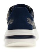 GUESS Скосени спортни обувки с кожа Тъмносин