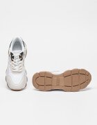 GUESS Скосени спортни обувки с лого Бял/Сив