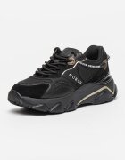 GUESS Скосени спортни обувки с лого Черен