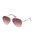 GUESS Слънчеви очила Aviator с градиента - Златист/Прашно розово
