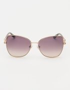 GUESS Слънчеви очила Cat Eye с метална рамка Златист
