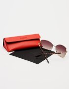 GUESS Слънчеви очила Cat Eye с метална рамка Златист