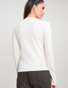 GUESS Слим фитнес блуза с модал Мръснобял