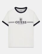 GUESS Слим фитнес тениска Бял/Тъмносин