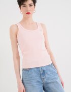 GUESS Слим топ с дълбоко овално деколте Розово