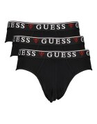 GUESS Слипове с лого на талията - 3 чифта Червен/Бял/Черен