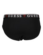 GUESS Слипове с лого на талията - 3 чифта Червен/Бял/Черен