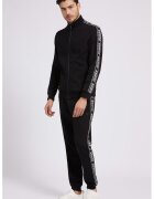 GUESS Спортен панталон с лого и връзки - Бял/Черен