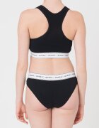 GUESS Спортен сутиен с изрязан гръб Бял/Черен