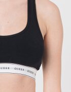 GUESS Спортен сутиен с изрязан гръб Бял/Черен