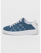 GUESS Спортни обувки от деним с лого - Тъмносин/Бял