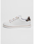 GUESS Спортни обувки от еко кожа с лого - Бял