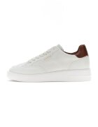 GUESS Спортни обувки от еко кожа с монограм - Мръснобял