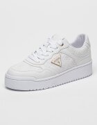 GUESS Спортни обувки от еко кожа с равна платформа и лого Златист/Бял/Мръснобял