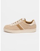 GUESS Спортни обувки от велур с нисък профил - Бежов