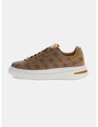 GUESS Спортни обувки под глезена с монограм - Светлокафяв
