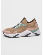 GUESS Спортни обувки с плетен дизайн - Бледо розово