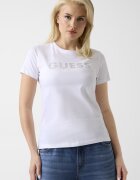 GUESS Стандартна тениска с лого Бял