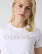 GUESS Стандартна тениска с лого Бял