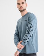 GUESS Свободна памучна блуза Пепеляво сиво