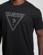 GUESS Свободна тениска с лого Черен