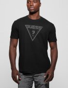 GUESS Свободна тениска с лого Черен