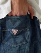GUESS Свободни бермуди Jerome от деним Тъмносин