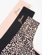 GUESS Танга - 3 чифта Черен/Бледо розово