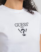 GUESS Тениска с бродирано лого Бял