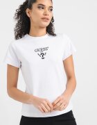 GUESS Тениска с бродирано лого Бял