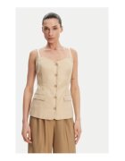 GUESS Топ от смес от лен и модал 00