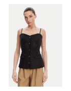 GUESS Топ от смес от лен и модал