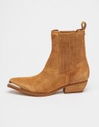 GUESS Велурени боти Lanna с кубински ток Светлокафяв