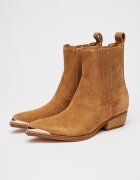 GUESS Велурени боти Lanna с кубински ток Светлокафяв