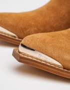 GUESS Велурени боти Lanna с кубински ток Светлокафяв
