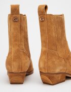 GUESS Велурени боти Lanna с кубински ток Светлокафяв