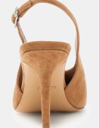 GUESS Велурени обувки с остър връх Карамел