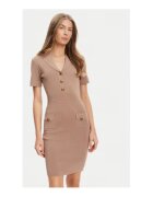 GUESS Вталена рокля от жарсе - с декоративни копчета