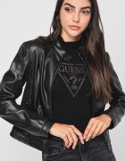 GUESS Яке от еко кожа Черен