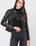GUESS Яке от еко кожа Черен