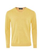 Hackett London Мъжки пуловер - памук - жълт - V-образно деколте