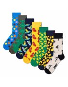 Happy Socks Унисекс чорапи с принт - 7 чифта - Многоцветен
