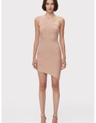 HERVE LEGER Асиметрична мини рокля с едно рамо - Розово
