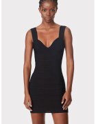 HERVE LEGER Bandage Dress With Sweetheart Neckline - Черен
