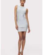HERVE LEGER Мини рокля без ръкави - подчертаваща силуета - Сив