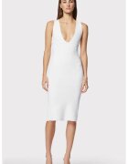 HERVE LEGER Rochie creion cu slit pe partea din spate