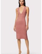 HERVE LEGER Rochie creion cu slit pe partea din spate - Розово
