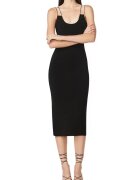 HERVE LEGER Rochie elastica - accesorizata cu bretele din cristale aplicate manual - Черен