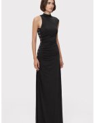 HERVE LEGER Rochie maxi - cu un umar decupat si detalii metalice - Черен